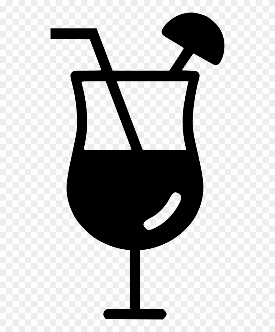 cocktail clipart black and white