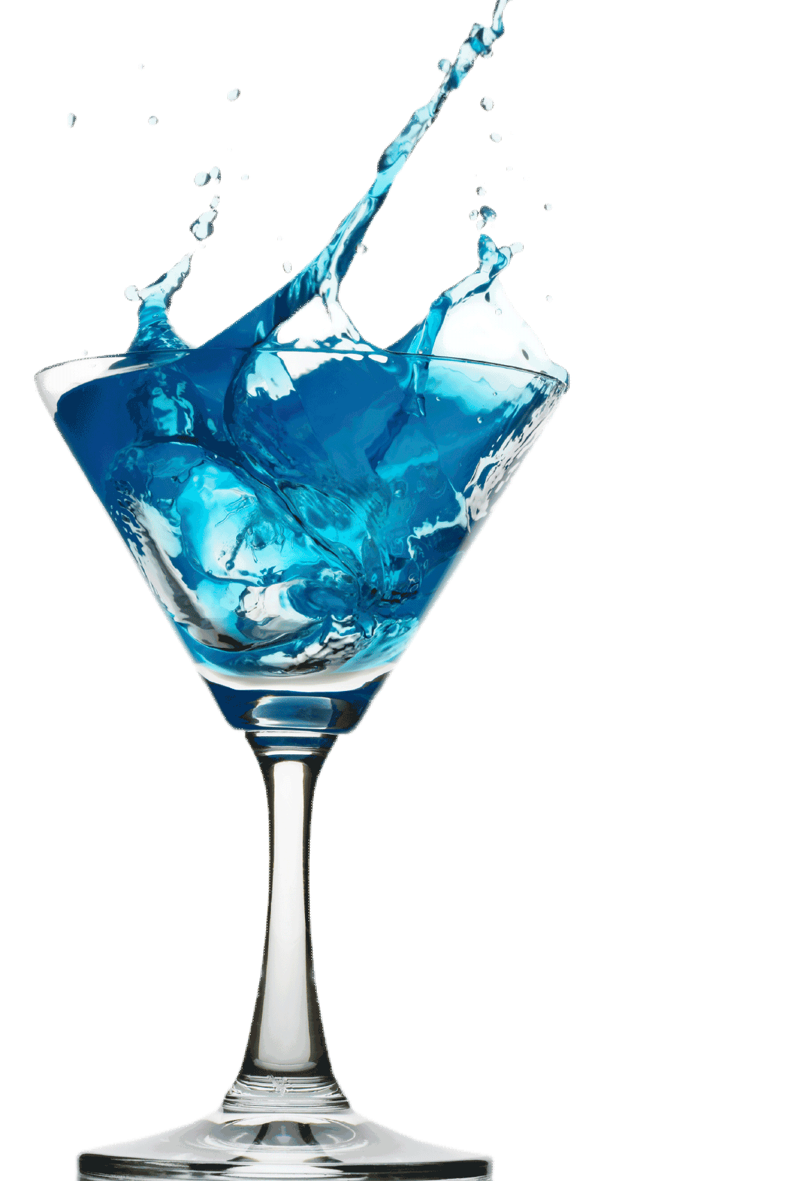 Martini blue cocktail