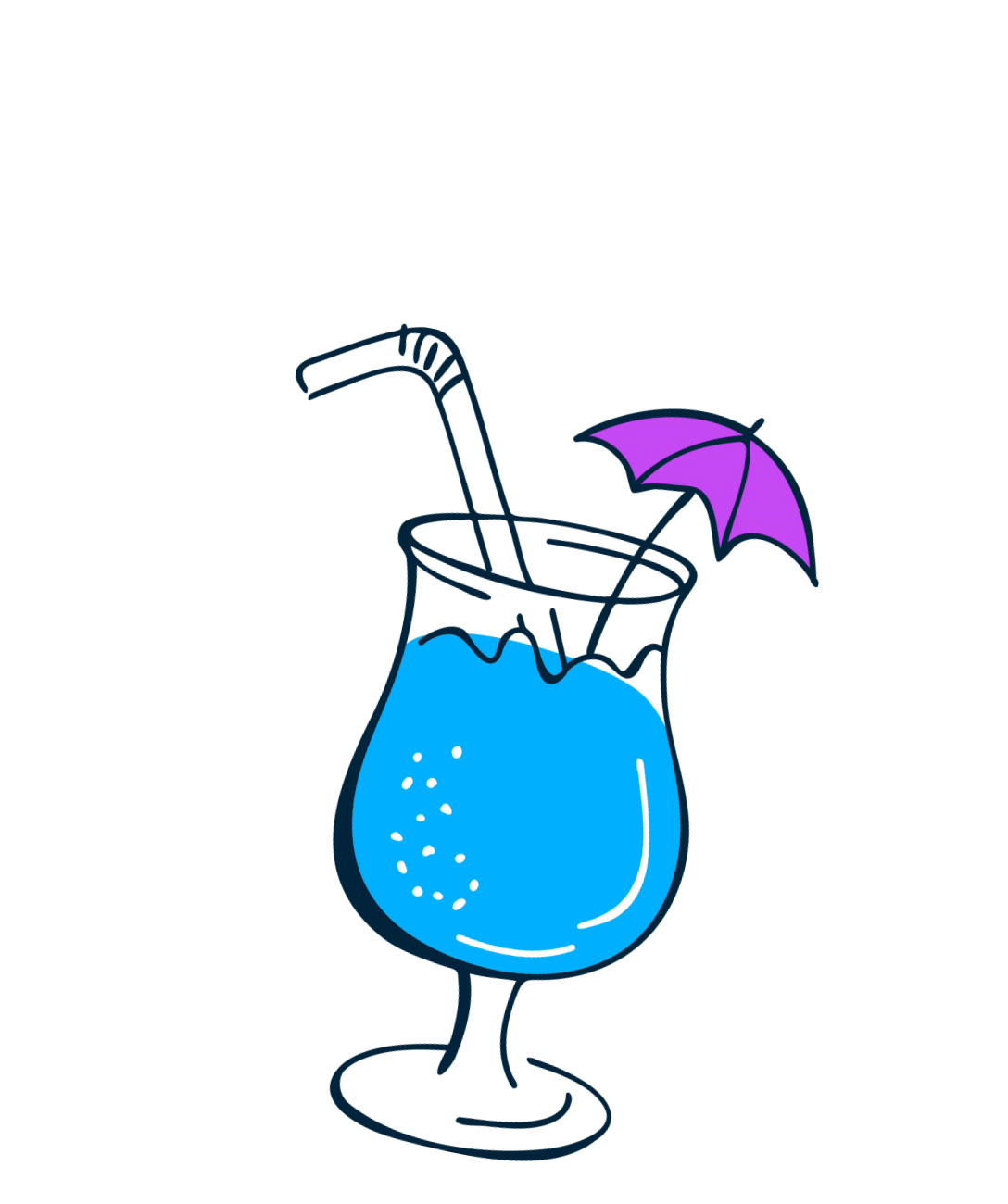 Cocktails clipart blue lagoon. Party travel sticker by
