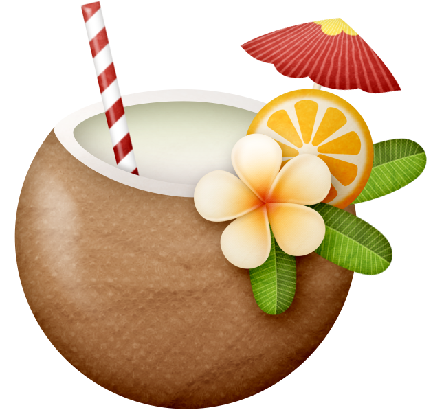 coconut clipart hawaiian theme