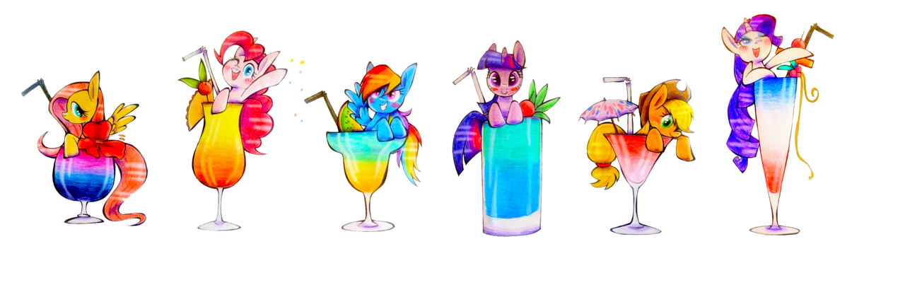 cocktails clipart rainbow