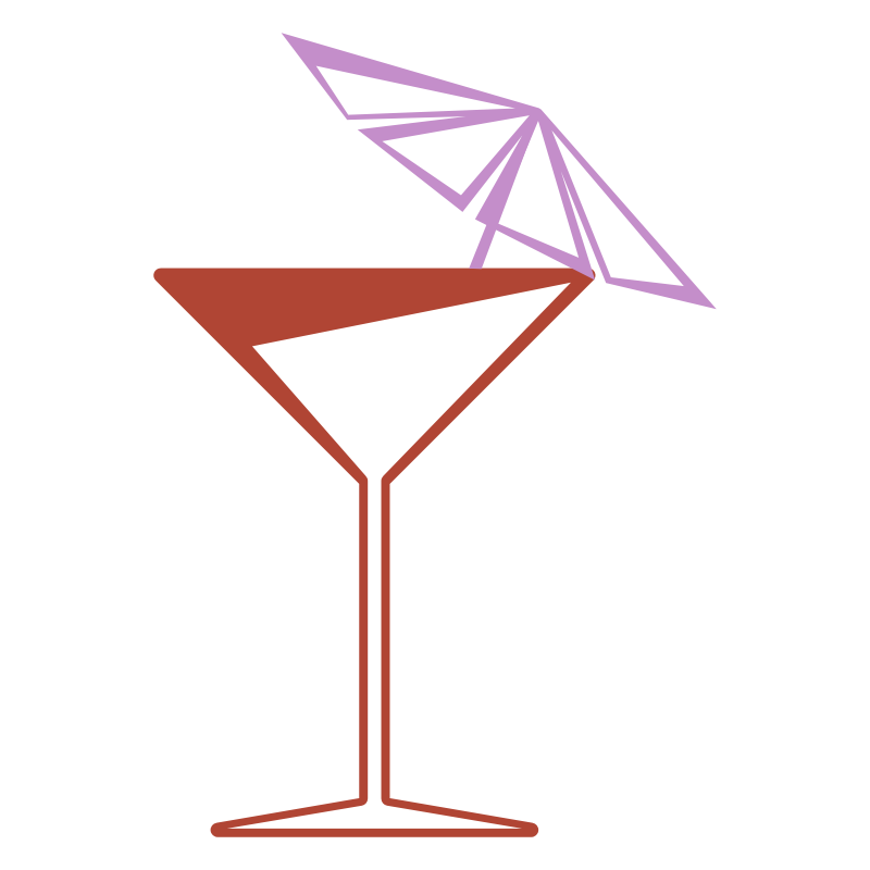 Martini gin glass