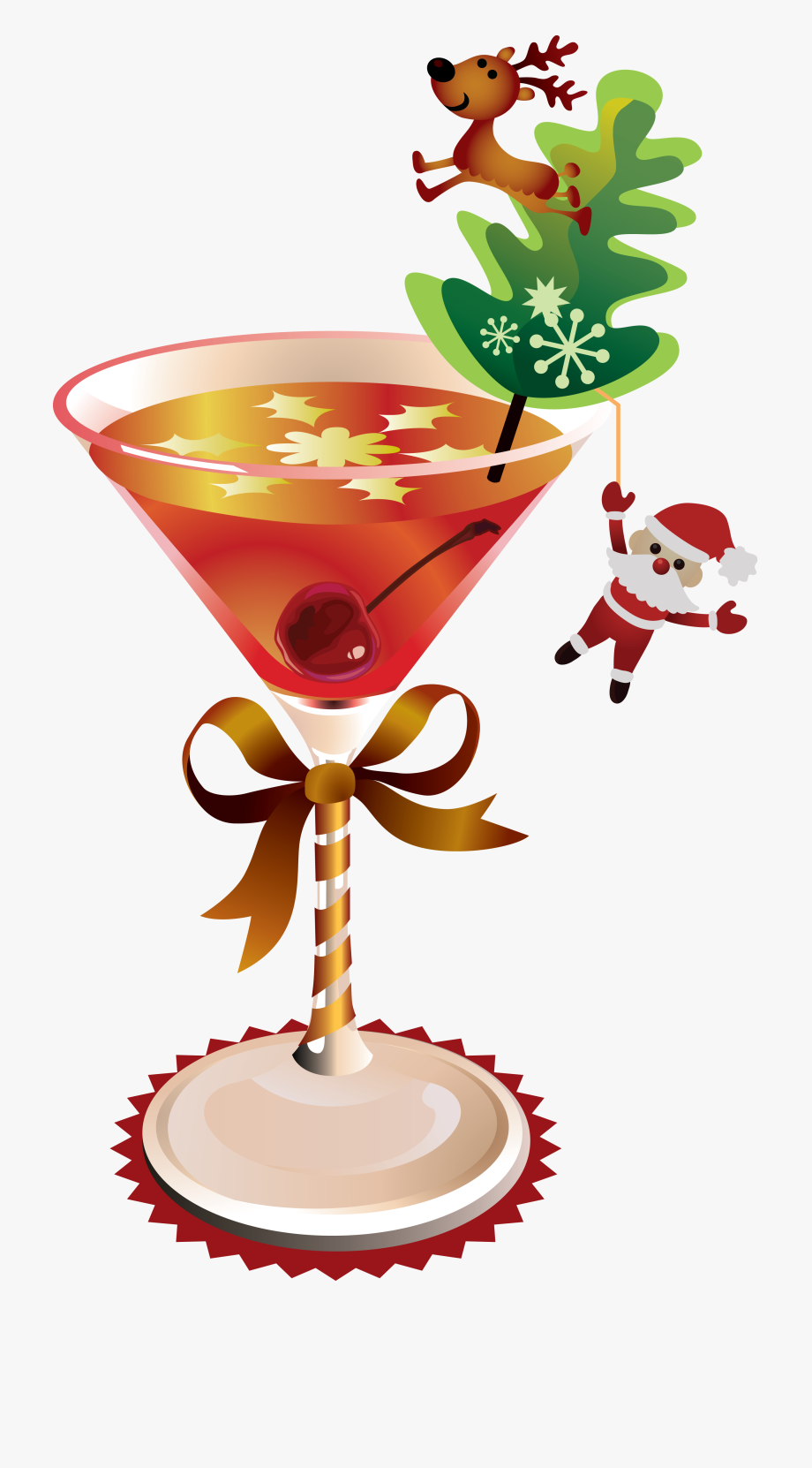 martini clipart christmas