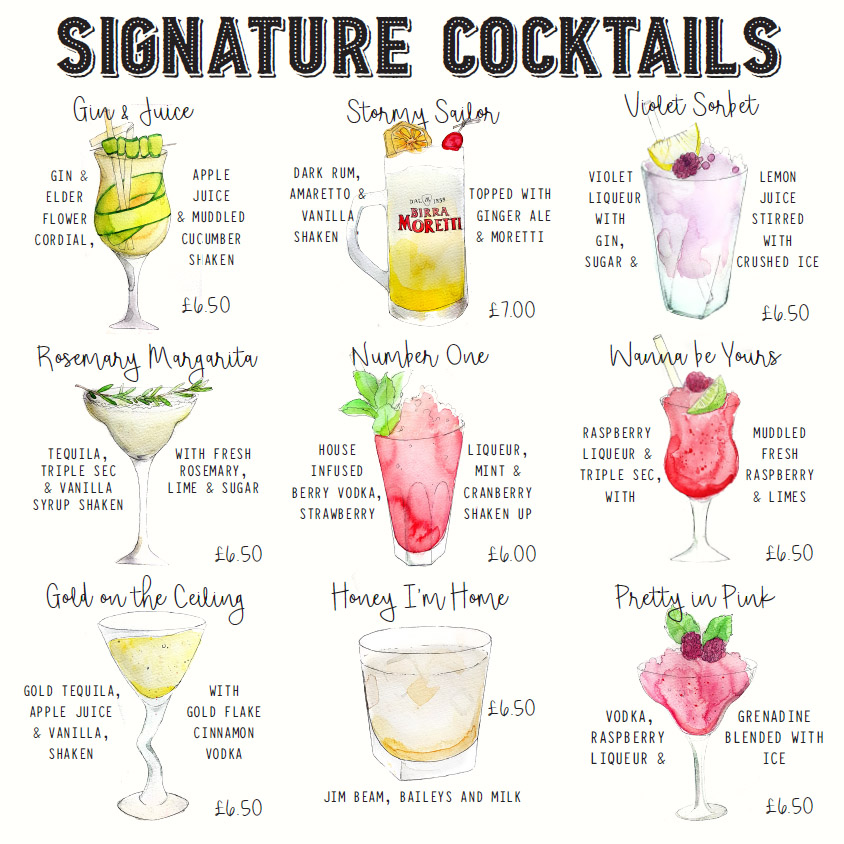 cocktails clipart cocktail menu