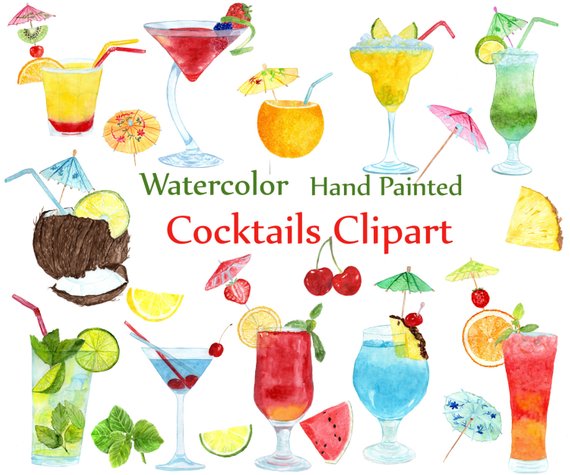 drink clipart watercolor