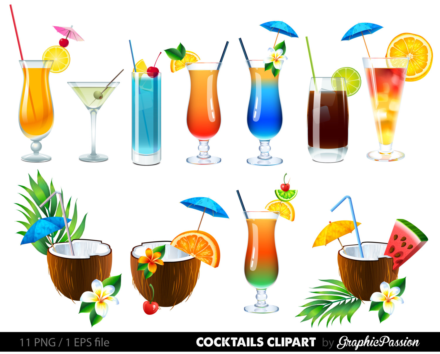 cocktails clipart item