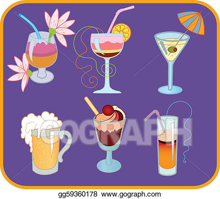 Vector art drawing gg. Cocktails clipart purple cocktail