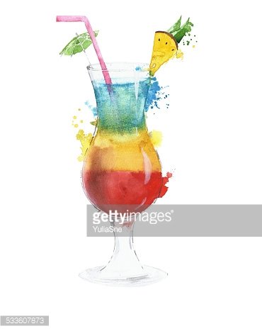 cocktails clipart rainbow