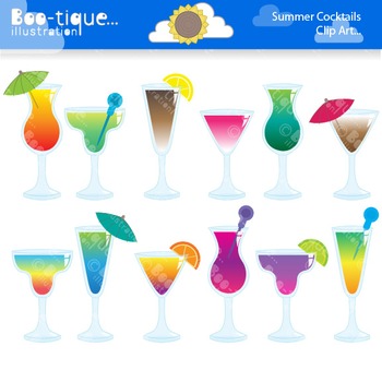 cocktails clipart summer