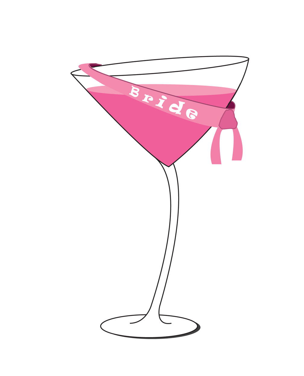 martini clipart pink party