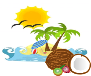 coconut clipart beach