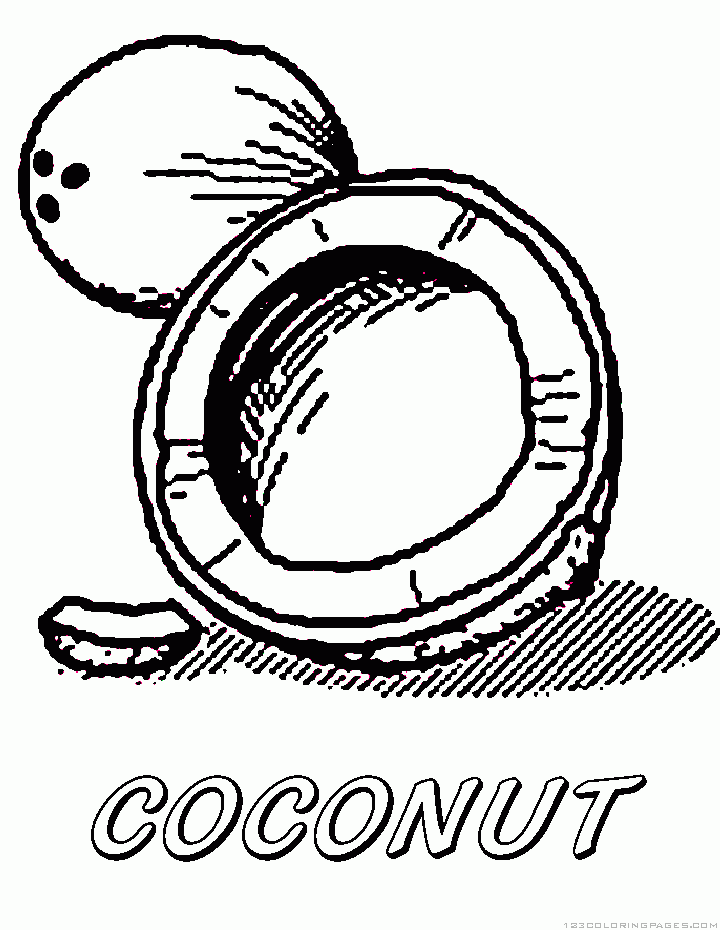 coconut clipart coloring