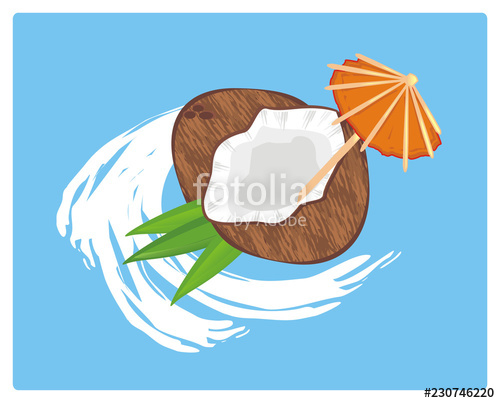 coconut clipart exotic food