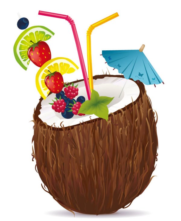 drinks clipart coconut