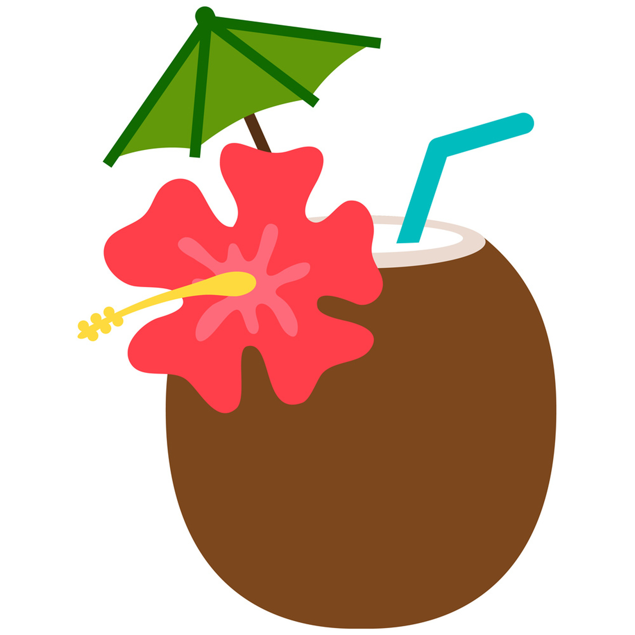 coconut clipart hawaiian party
