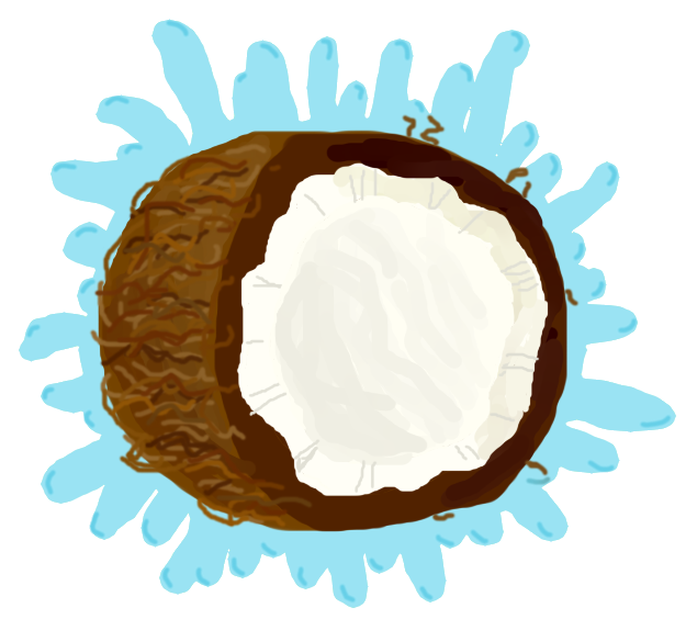 coconut clipart kawaii