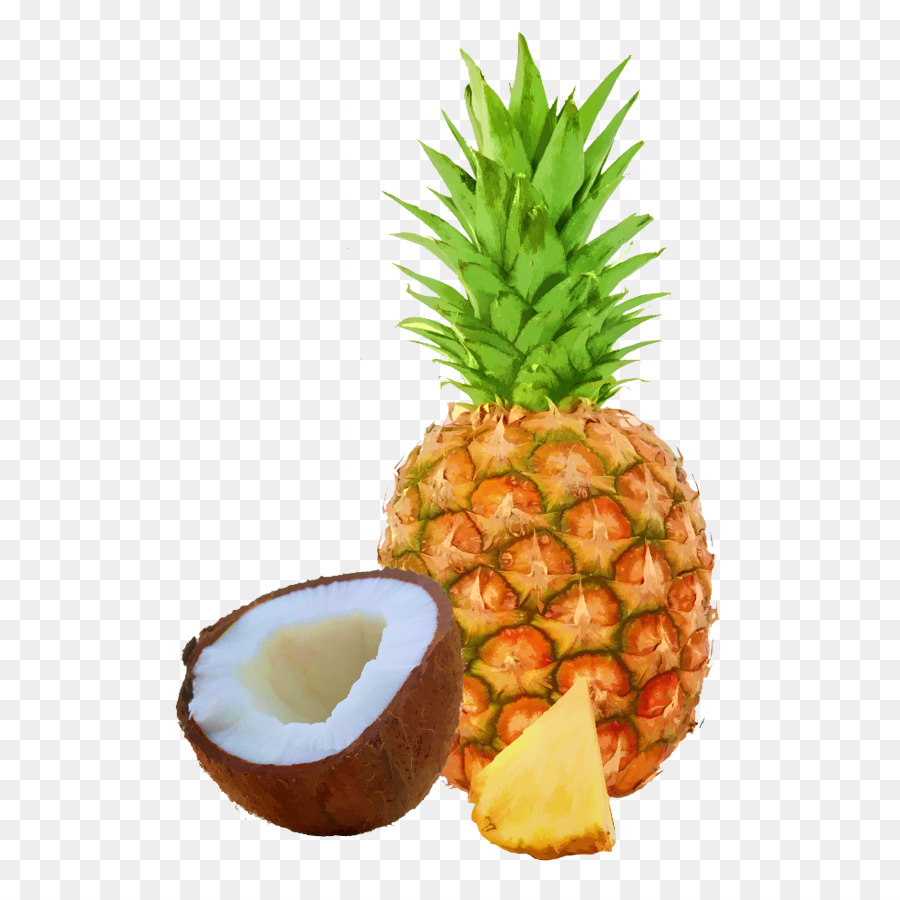 Coconut clipart pineapple coconut. Cartoon juice 