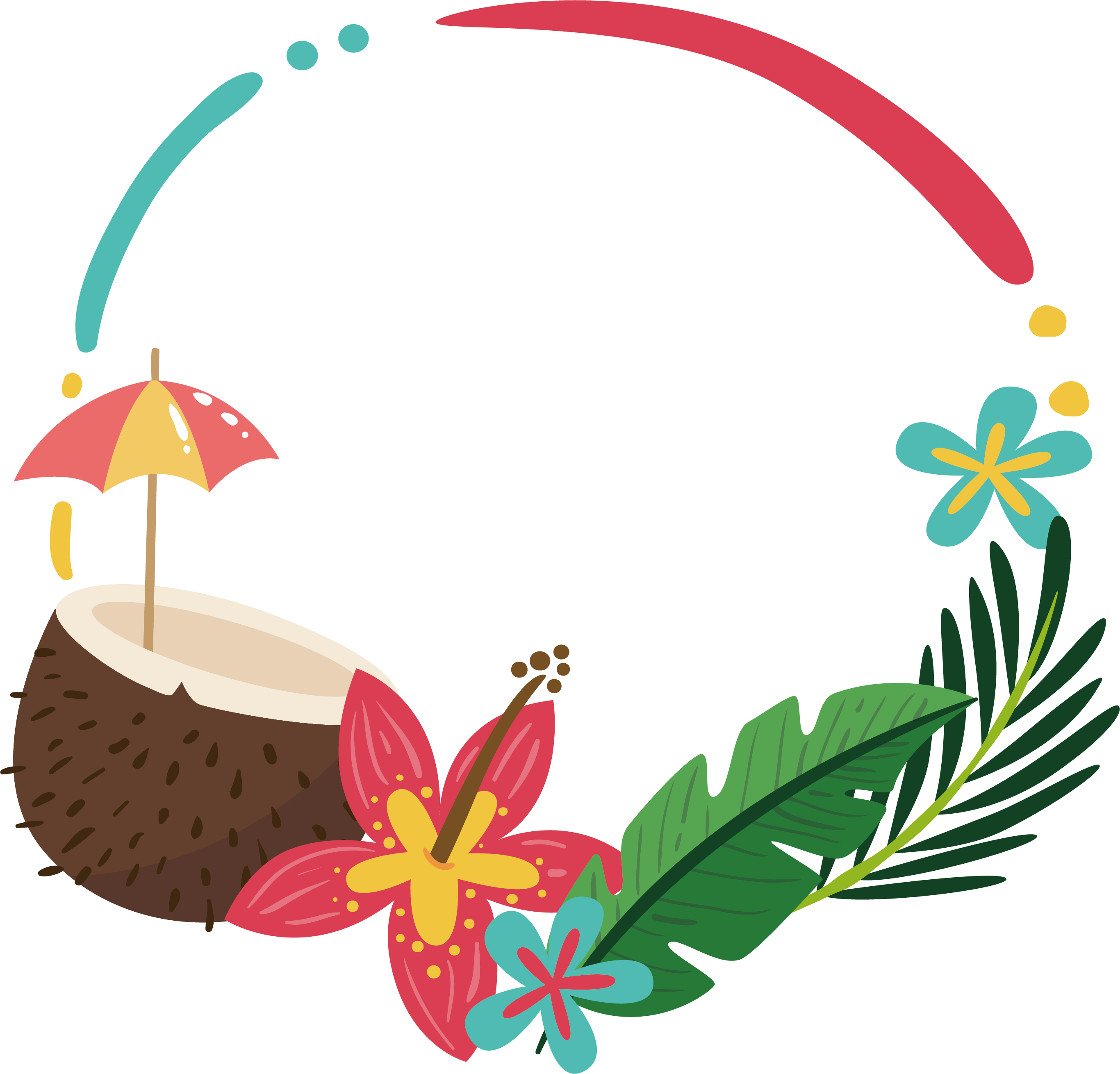 coconut clipart summer