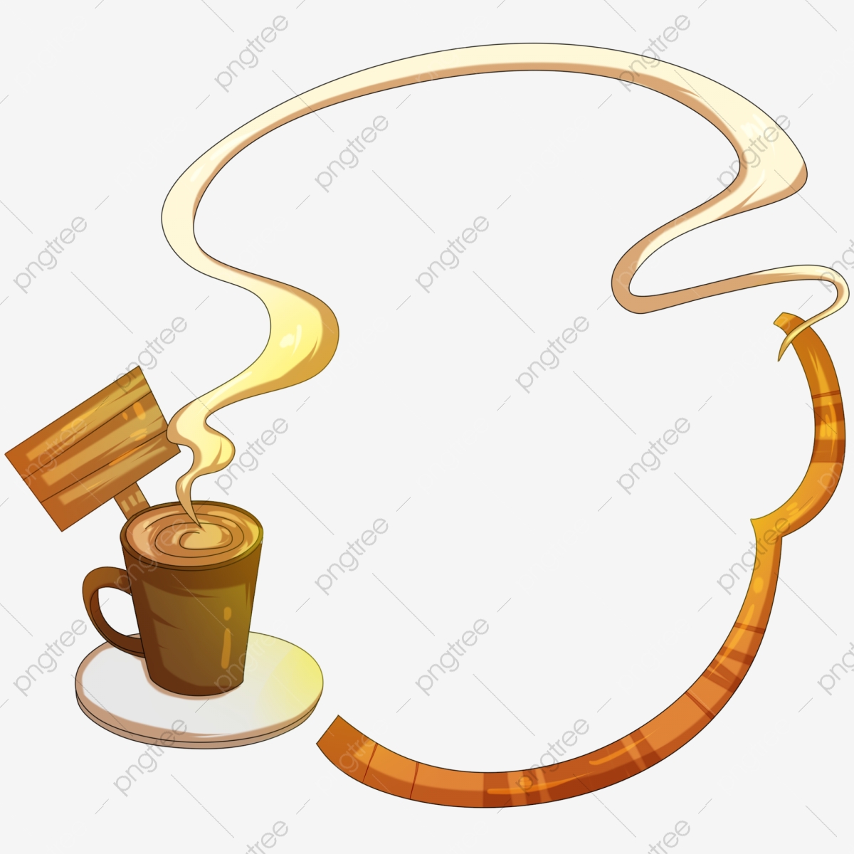 Coffee clipart brewed coffee. Brewing border hot air