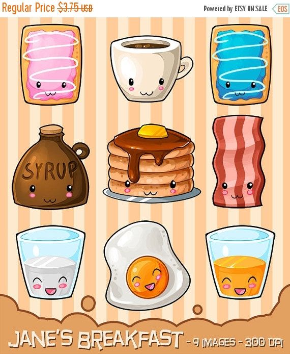 pancake clipart coffee breakfast