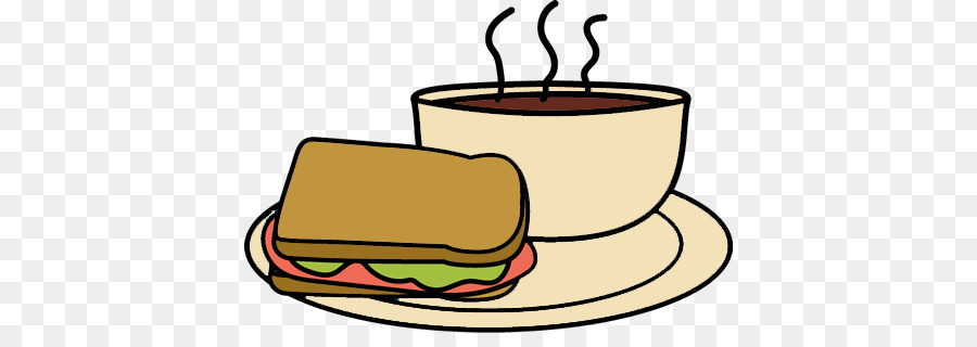 Coffee clipart sandwich. Cup of soup bacon