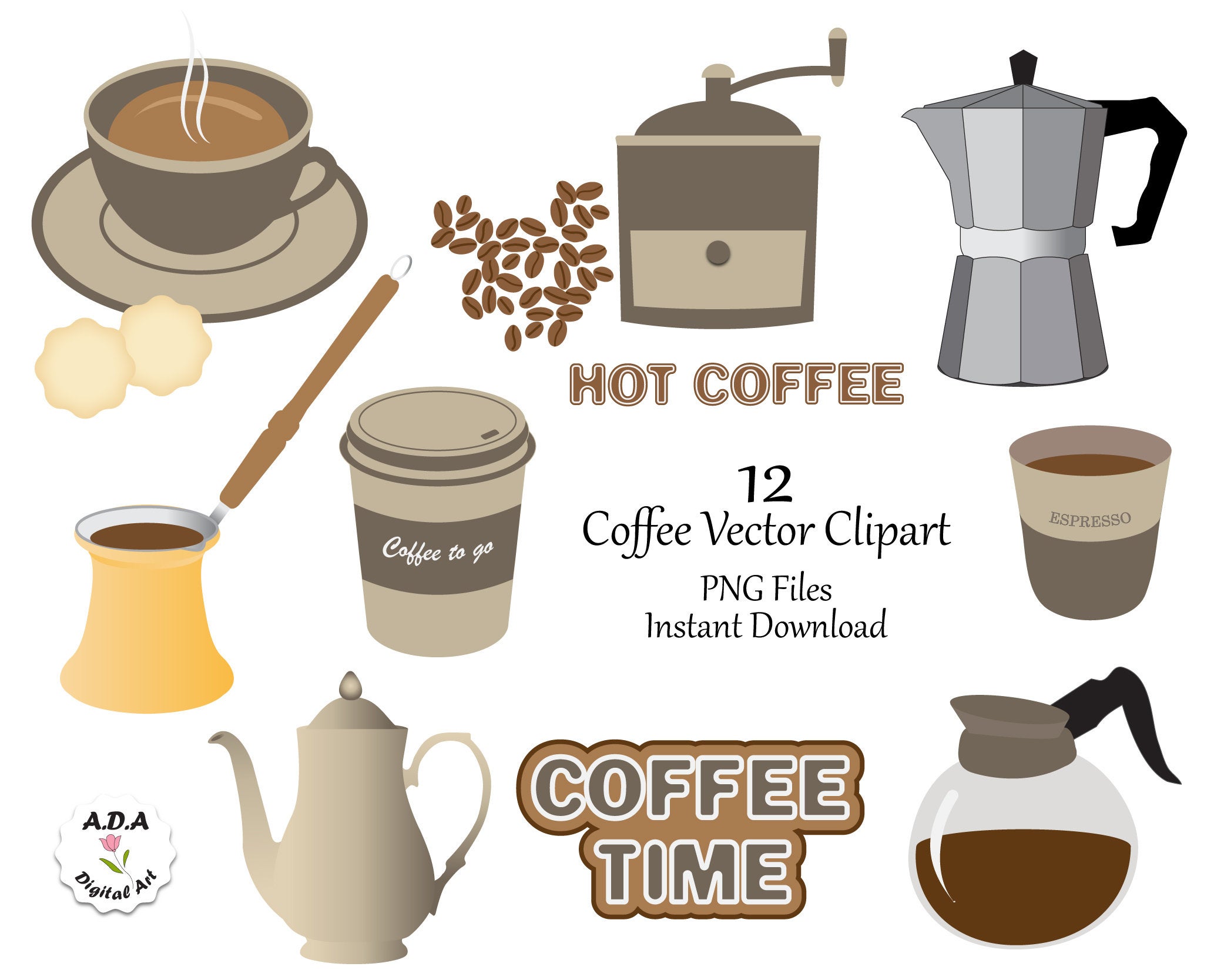 coffee clipart vector