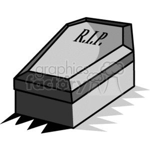gravestone clipart coffin box