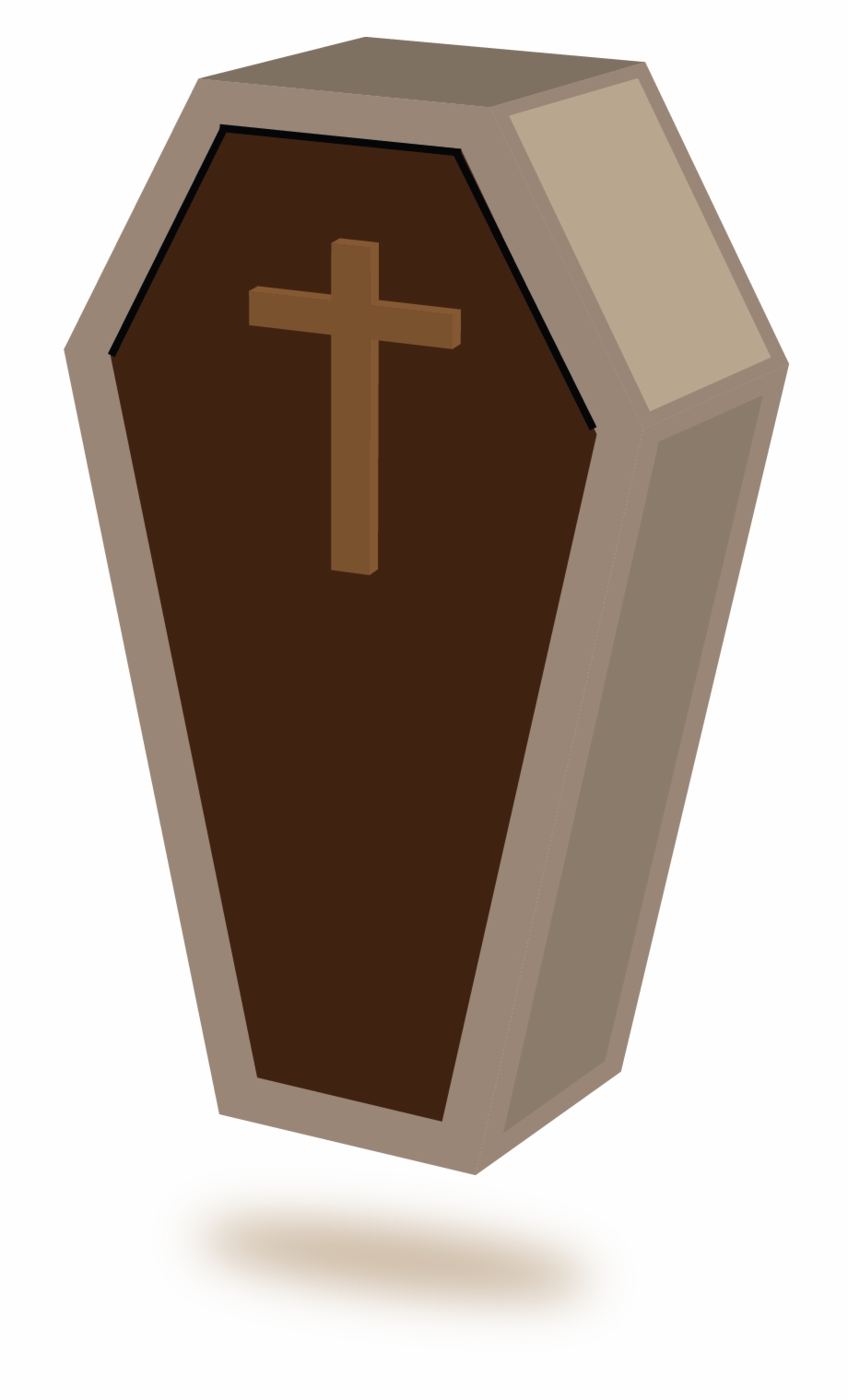 coffin clipart brown