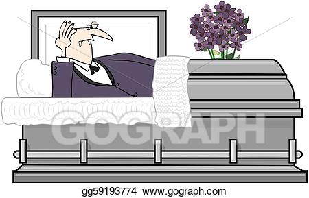 Stock illustration vampire in. Coffin clipart closed casket