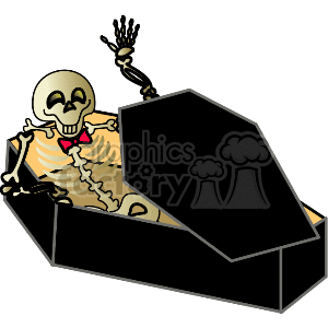 coffin clipart halloween skeleton