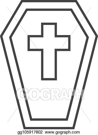 coffin clipart outline