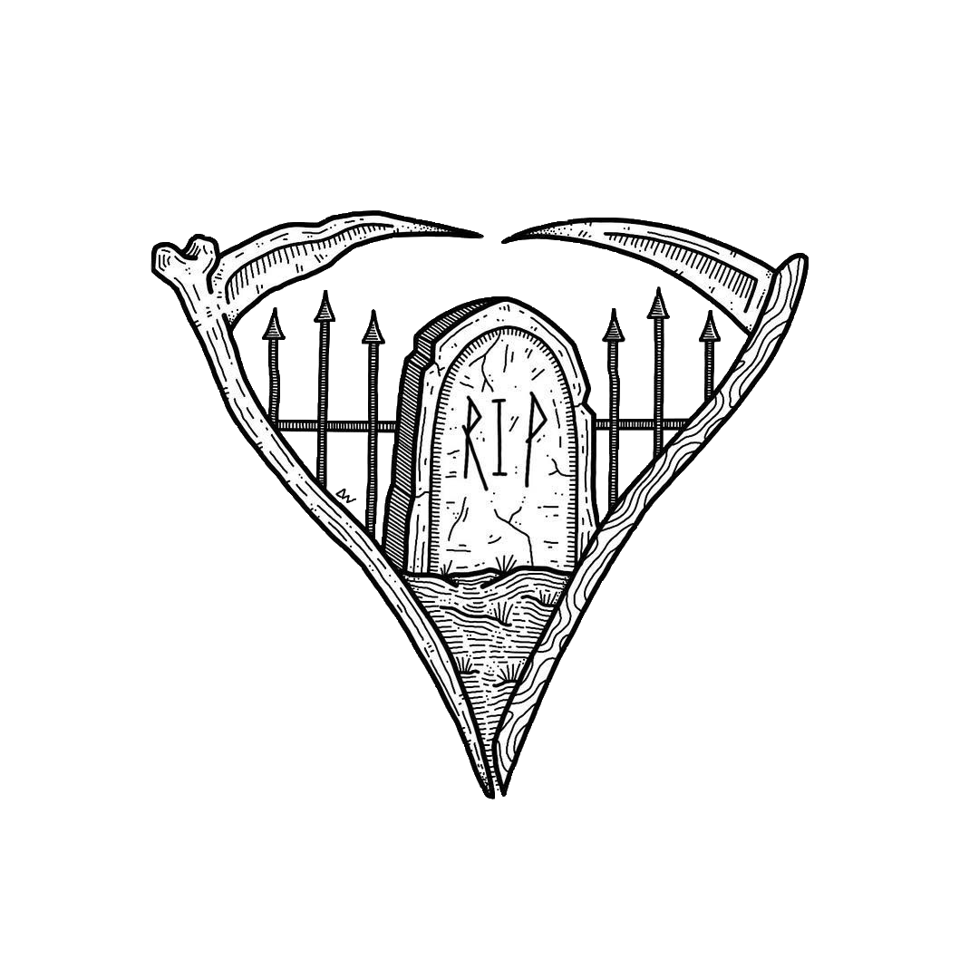 coffin clipart outline