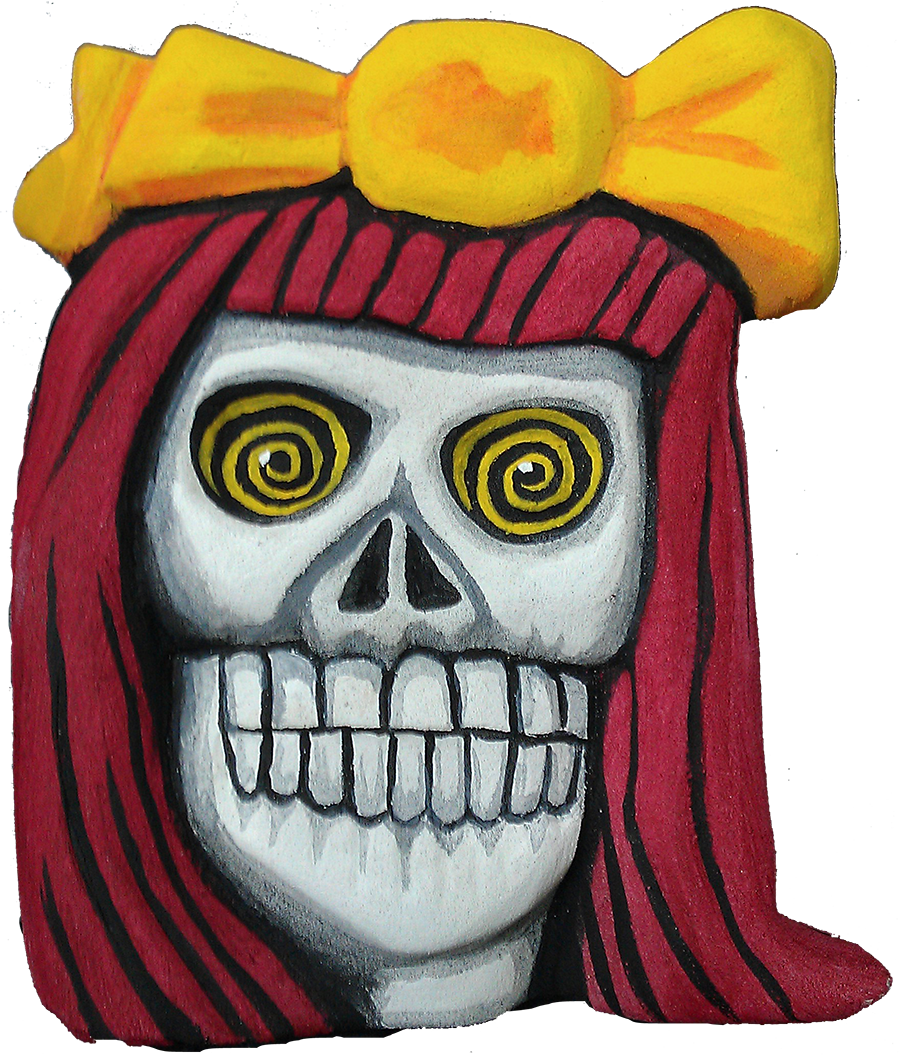 Day of the dead. Coffin clipart skull
