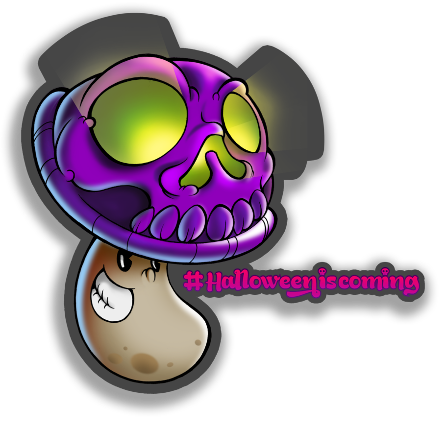 Coffin clipart skull. Mushroom sticker by abrahamgart