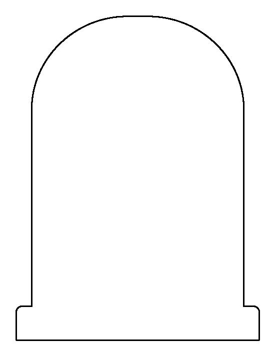 gravestone clipart tombstone outline