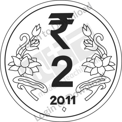 coin clipart 2 rupee