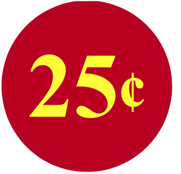 coin clipart 25 cent