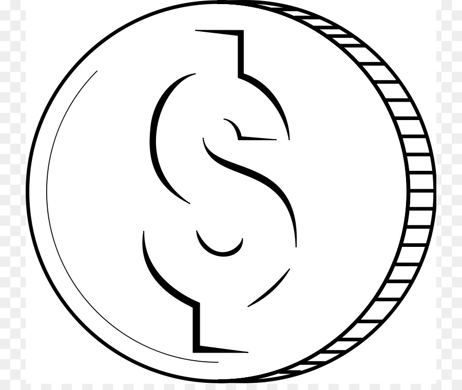 coin clipart black and white