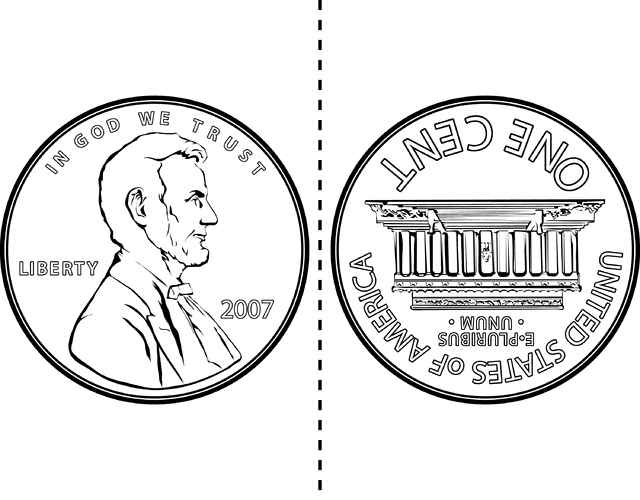 Sided penny a kinder. Pennies clipart two