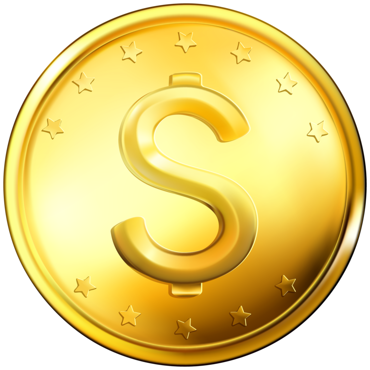 Gold png . Coin clipart currency us