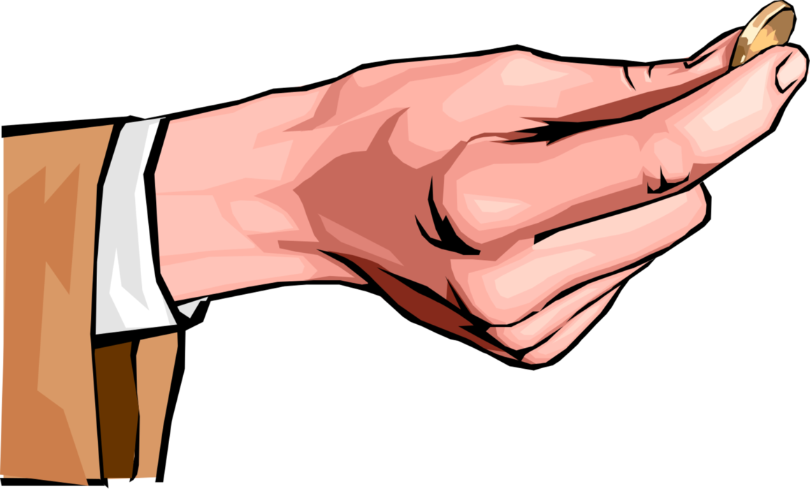 coin clipart hand holding
