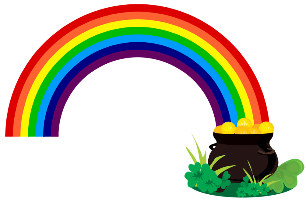 Image of pot gold. Hill clipart daybreak