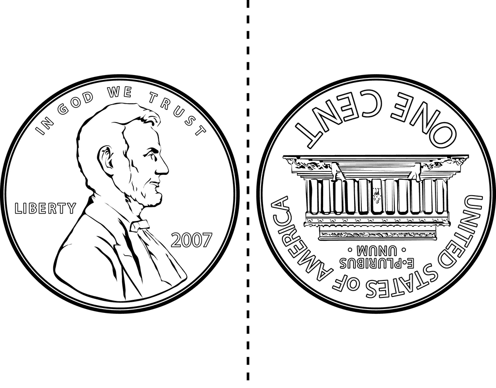coin clipart line