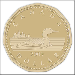 Nickel clipart canadian loonie. Clip art money dollar