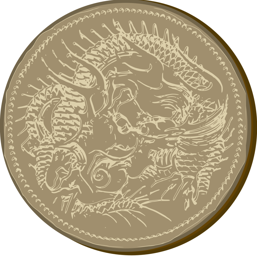 Onlinelabels clip art dragon. Coin clipart old coin