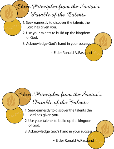 Mormon share of talents. Coins clipart parable the talent