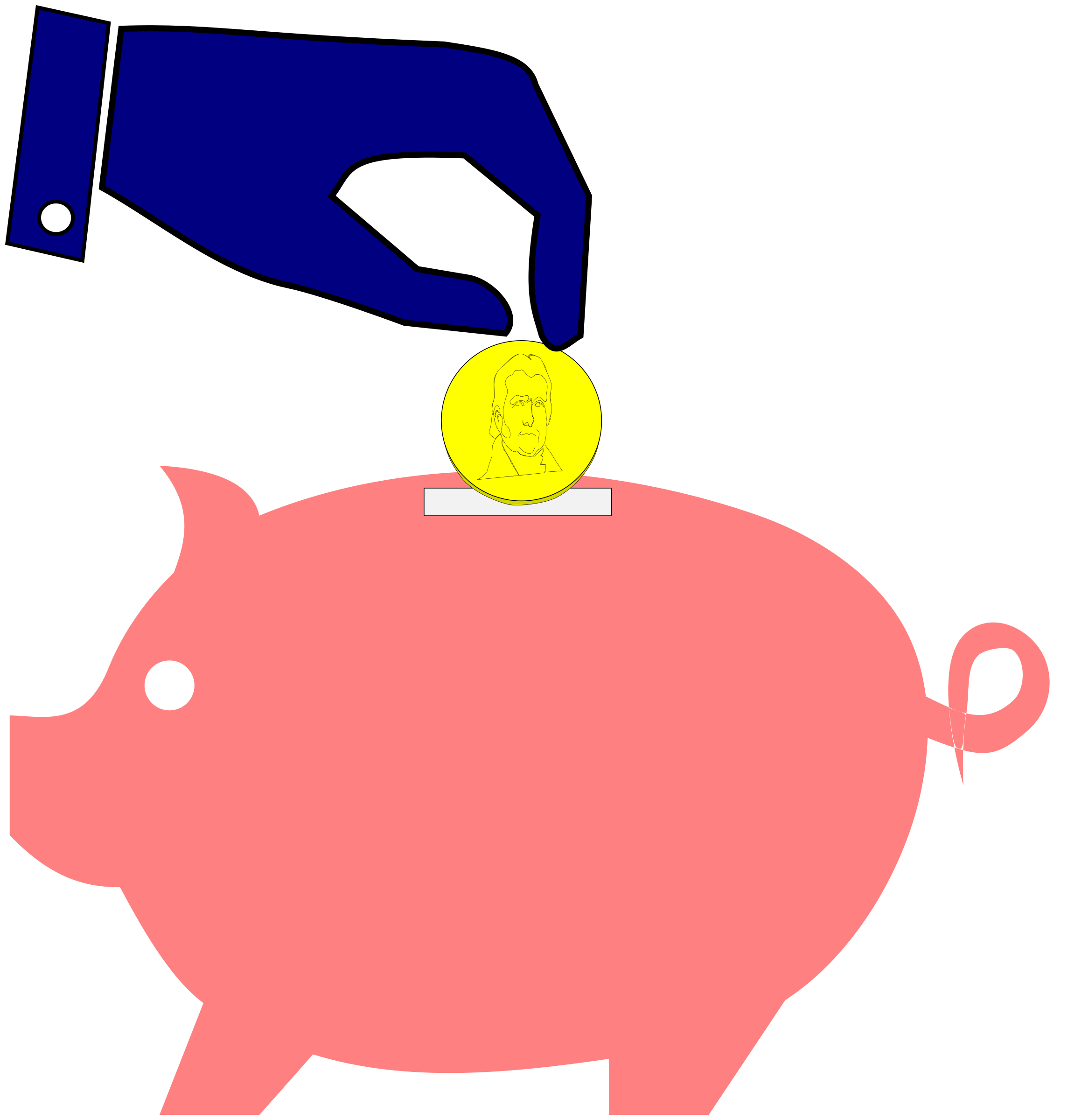 coin clipart piggy bank
