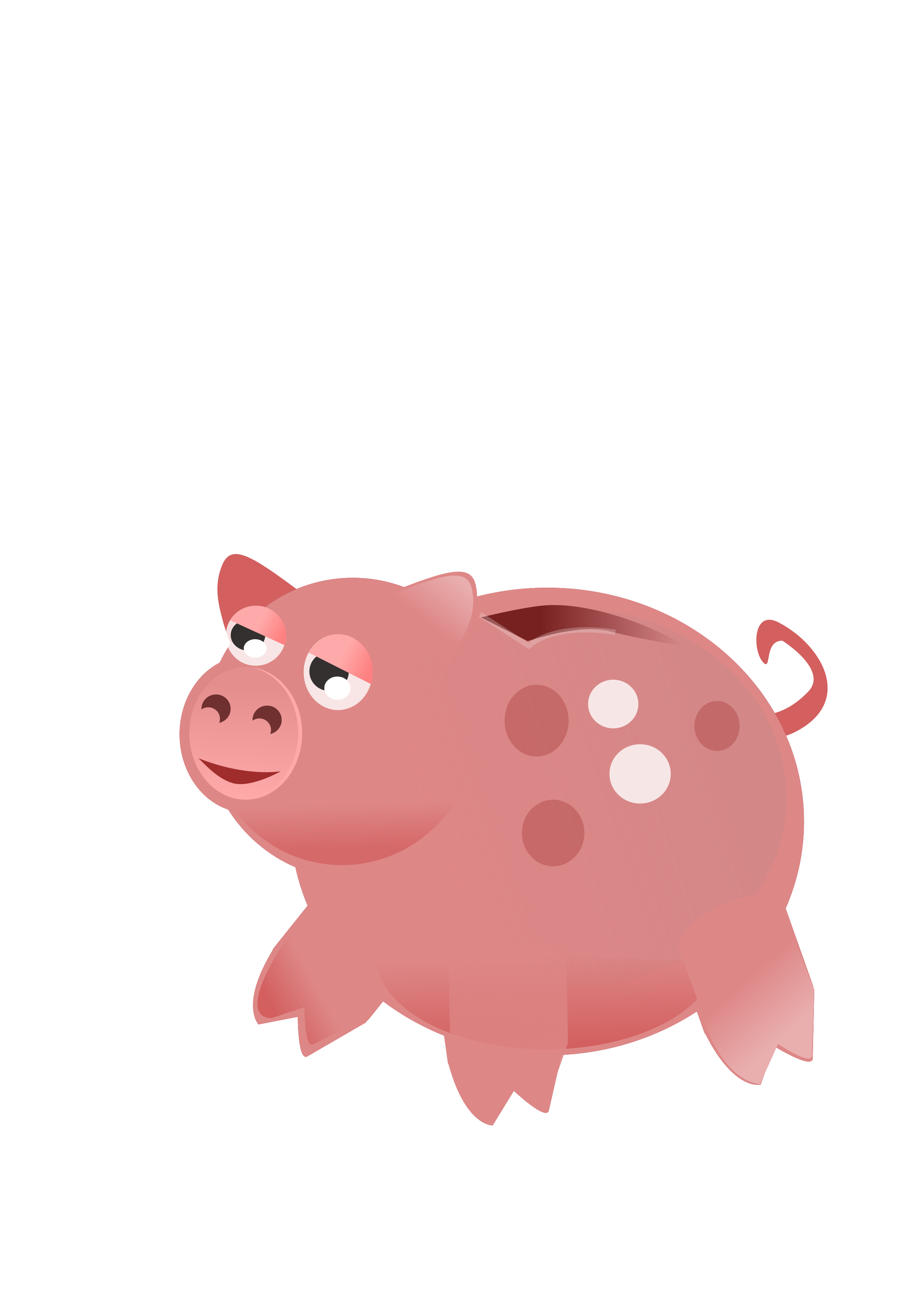 pink clipart piggy bank