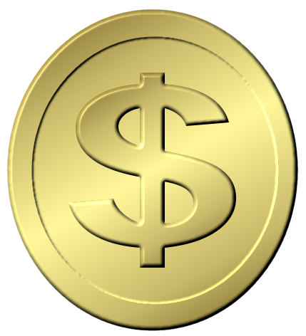 coins clipart dollar coin