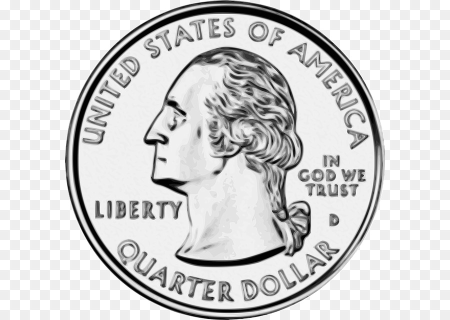 Dollar logo text font. Coin clipart quarter